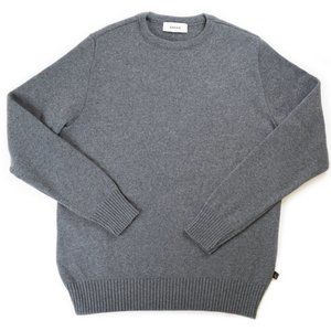 Men's Anian Sweater - The Cashmino Crewneck - Size L - Grey Cashmere Merino